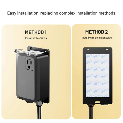 Installation options for Garbage Disposal Air Switch Kit With Sink Top Button, showing screw and adhesive methods