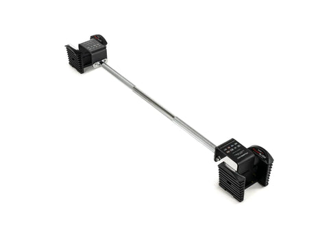 Sport 24 Straight Bar for Adjustable Dumbbell System, 33 Inch Length with 28mm Knurled Grip, 15-57 Lb Weight Range, equipped with weight stacks