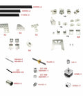Beefy 2020 And 40 Millimeter Aluminum Profile Frame Kit With Slick Anodized Finish Crisp Cnc Prethreaded Holes Perfect For Tight Gantry Rigs And Crushing Prints, hardware components layout.