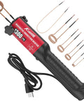Beast Mode 1300W Magnetic Induction Heater For Rusty Bolts, Handheld 110V Tool with five coils, ergonomic red grip.