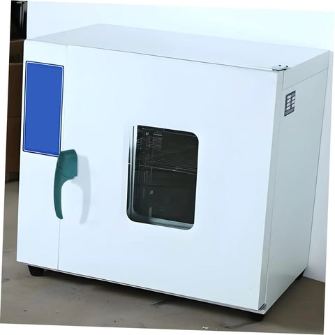 Durable Commercial Oven Handle For Baking Dryer on industrial drying oven with green grip and glass door, ideal for commercial use.