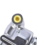 Close-up of 7 Inch Chrome Brake Booster And Master Cylinder Replacement Kit With Disc Drum Valve For Chevy Bel Air 1955 1956 1957