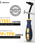 Universal Shaft Seal Puller Kit For Camshaft And Crankshaft Seals With Hook Tool, steel construction, slip-resistant handle.