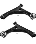 Front Lower Control Arm Kit With Ball Joints For Chrysler Town And Country Dodge Grand Caravan RAM C V Routan 2008 2016 2008 2020 2012 2015 Direct Replacement Front End Suspension Upgrade showing two black control arms with ball joints on a white background.