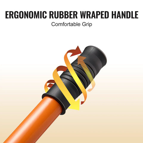 Close-up of the ergonomic rubber grip on a Heavy Duty Cant Hook Log Lifter With Adjustable Steel Hook And Rubber Grip For Easy Timber Handling 46.5 Inch Timber Jack For Lifting Logs Up To 32 Inch Diameter In Forestry And Sawmill Work
