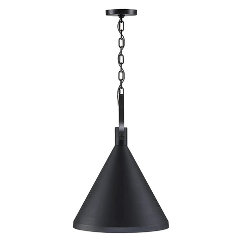 Industrial Pendant Light With Metal Shade And Adjustable Chain In Matte Black For Kitchen Island Or Dining Area Sloped Ceiling Compatible Ideal For Entryway Or Living Spaces