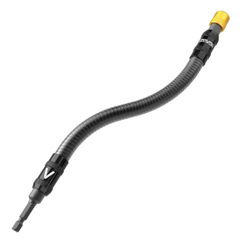 12 Inch Flexible Drill Bit Holder With Quick Release And One Quarter Inch Hex Shank, Built Tough For 3600 RPM High Speed Drilling