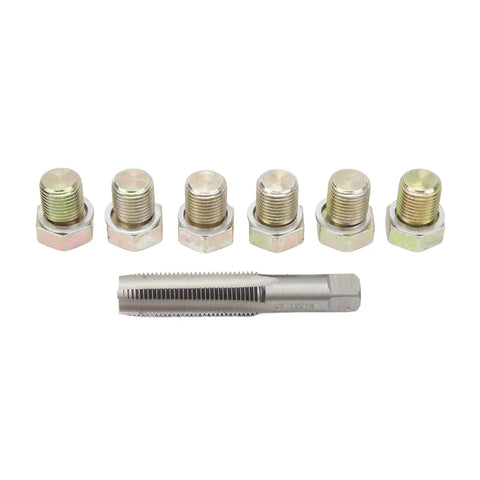 Fix Oil Pan Leaks Fast With This Premium M13 X 1.5mm Thread Repair Kit Featuring Tough Steel Taps And Screws For A Secure Seal On Any Car. M13x1.5 steel tap with six drain plug screws and washers