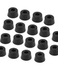 Non Slip Furniture Feet Pads Set For Chairs And Tables, 18 Piece Black Rubber Floor Protection Mats displayed in grid layout
