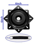 Top view of 2 Pack 6 Inch Heavy Duty Swivel Plate with Solid Ball Bearing Ring and Full Ball Design for 360 Degree Rotation
