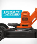 Side view of 3-In-1 Electric Lawn Mower Weed Eater And Edger For Small Yards Corded 12-Inch 6.5 Amp Powerdrive Motor