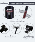 Lightweight Aluminum Bike Seatpost For MTB Road And Gravel Bikes No Brainer Upgrade fits 25.4mm to 31.6mm shown in installation guide