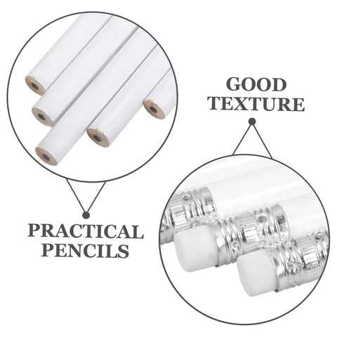 Carpenter Pencil Bulk 10 Pack Heavy Duty Construction Pencils White Marking For Woodworking Durable Easy Grip shown with texture details.