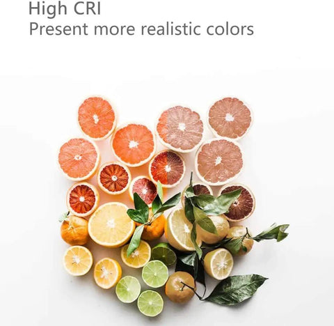 Assorted citrus fruits showcasing vibrant colors under 12 Inch Metal Black Sleek LED Flush Mount Ceiling Light, Low Profile Round Fixture, 5000K Day White.