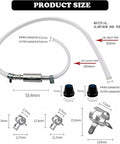 Two Piece Brake Bleeder Hose Kit With One Way Check Valve For Cars And Motorcycles DIY Friendly Bleeder Tool with hose dimensions