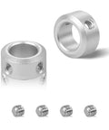 Four Pack Aluminum Clamp On Shaft Collars 10mm Bore 16mm OD High Strength CNC Machine Tool Accessories Easy Install Secure Clamp