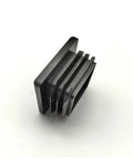 8 Pack One And Three Quarter Inch Square Plastic Plugs End Caps For Square Tubing Posts, close-up view of a single cap