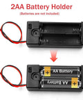 Shop Grade No Nonsense 3V AA Battery Holder Cases With Quick Connect Tinned Wire Leads And Snappy On Off Switch, showing 2AA battery holder.