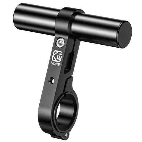 Handlebar Extender Extensions With 4 Inch Cross Bar For Bike And Motorcycle Mounting Of Phone Holder GPS Navigation Action Camera And Other Accessories Made From Durable Aluminum Alloy Easy Install 22mm Diameter 100mm Length, black aluminum