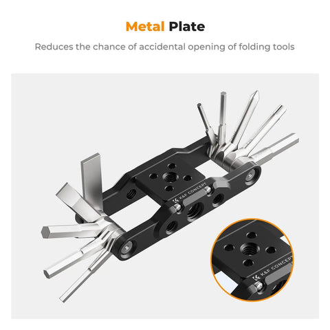 Folding Hex Key Set With Screwdrivers 10 In 1 Pocket Multi Tool For Home Garage And DIY Includes Six Hex Wrenches and metal plate