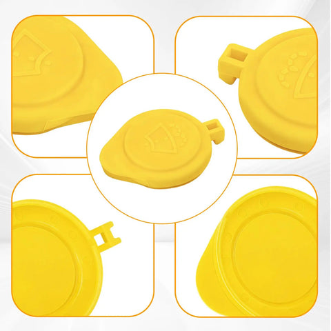 Washer Fluid Cap Replacement For Ford C Max Escape Focus Mustang Lincoln MKC Yellow Direct Fit Heat Resistant Plastic Reservoir Cap OEM 8L8Z 17632 A Compatible