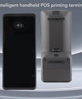 Android 11 5.0 Inch Touch Screen Handheld Barcode Scanner with 4G LTE 5G WiFi NFC Bluetooth 5.0, front and back view