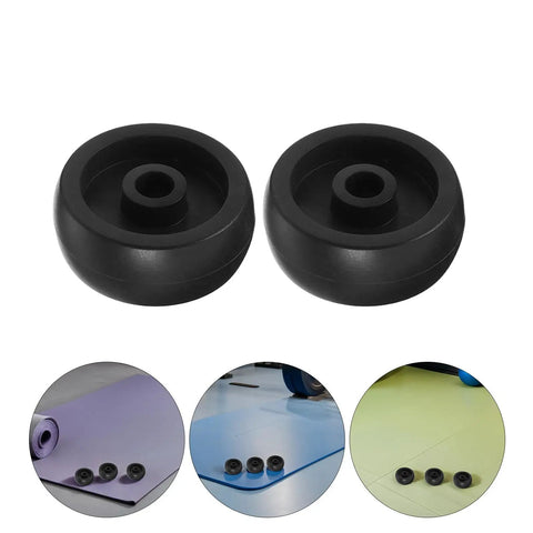 8 Pack 1.85 Inch Wear Resistant Replacement Wheels For Gym Equipment And Home Workout Machines Built To Last With Heavy Duty Roller Wheels Made From Tough PP And PA Material For Smooth Mobility Durable Fitness Spare Parts, black wheel pair