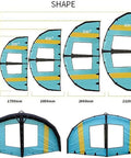 Inflatable Windsurf Wing With Window For Water Sports Dope Wingsurfer Handheld Kite Wing For Surfing And Foil Boarding sizes.