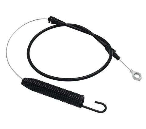 Deck Engagement Cable Replacement For MTD Troy Bilt Yard Man Toro 112-6137 746-04353A 946-04353A Fits Lawn Tractors And Mowers Heavy Duty Replacement Part Beefed Up Steel Wire Cable For Smooth Engagement., black steel mower deck cable with spring and eyelet