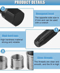Image of the 14mm Spark Plug Thread Repair Kit With Tap And Four Thread Inserts For Damaged Spark Plug Holes featuring a hexagonal head, high hard taps, and clear threads.