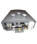 Back view of Tankless AGL5 Propane Gas Water Heater Kit Portable 34000 BtuHr 5 Liter showing connection panel and controls.