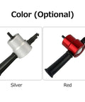 Beefy Heavy Duty Double Headed Metal Nibbler Cutter for Sheet Metal in red and silver finish, double-headed 360° cutting heads