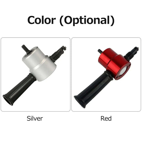 Beefy Heavy Duty Double Headed Metal Nibbler Cutter for Sheet Metal in red and silver finish, double-headed 360° cutting heads