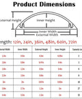 Dimensions chart for Paintable Aluminum Cable Raceway Kit With Self Adhesive Cord Cover For Floor And Wall Keeps Wires Hidden