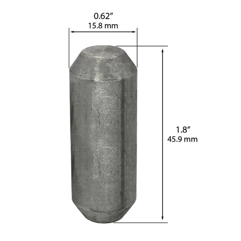 Bellhousing alignment dowel pin, steel, extended-length, 1.8 in long, 0.62 in diameter for Chevy LS/LT V8 transmission