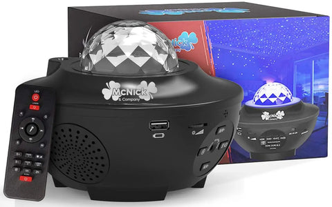 Cosmic Projector With Built In Bluetooth Speaker Star Lights For Bedroom 21 Dynamic Light Modes Aurora Waves with remote control.