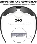 Lightweight and comfortable design of 12 Pack ANSI Z87.1 Safety Glasses For Men And Women, showing gray frame and flexibility.