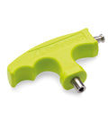 Rollerblade Bladetool Pro inline skate tool, lime-green plastic with dual metal pegs.