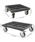 Heavy Duty Furniture Dolly With Smooth Rolling Locking Casters, Rock Solid Steel Folding Moving Platform, No Sweat Collapsible Hand Truck For Quick Sofa And Machine Moving, 1200 Lb Capacity showing dimensions.