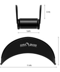 Diagram of Space Saving Wall Mount Hose Holder Set Heavy Duty Metal Garden Water Hose Hanger That Holds Up To 125 Feet Anti Rust Anti Slip Outdoor Hose Reel Black 2 Pack with dimensions
