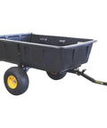 Heavy-Duty Utility Trailer With 1,800 Lb Capacity, 93 X 55 X 39 Rustproof Poly Tub, All-Steel Frame, Sealed Bearings, Ideal Farm And Field Hauler For Gear, Firewood, Debris, And Game Across Tough Terrain, black tub, yellow wheels