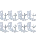 Eight Pack Iron L Shaped Curtain Brackets With Wingnuts Adjustable Wall Mounts For Curtains Home Decor Easy Install No Fuss Heavy Duty Load Bearing
