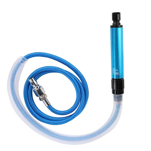 Pro Grade Pneumatic Grinding Pen And 35000 RPM Air Die Grinder with flexible blue hose for molds, metal castings, and rubber tires.