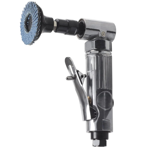 One Quarter Inch Air Die Grinder Kit With Twenty Sanding Discs Right Angle Design Ergonomic Grip Polished Body