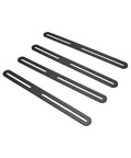 Adjustable Flat Mending Plate Set 4 Pack Stainless Steel Slotted Furniture Repair Brackets for Wood Shelves Tables Chairs Black