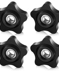 Top Shelf Star Knobs 5/16-18 Female Thread Thumb Screws With Kickass Grip Heavy Duty clamping nuts in a set of four.
