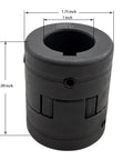 1 Inch Bore Flexible 3 Piece L Jaw Coupling Set With Rubber Spider For Log Splitter And Wood Processing Heavy Duty HT250 Cast Iron Construction