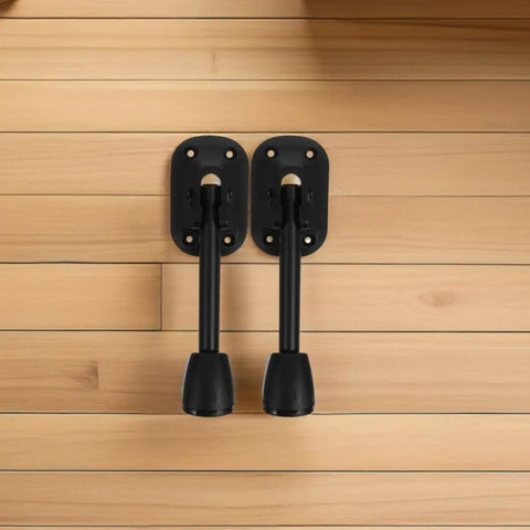 Two Pack Folding Metal Table Legs For Dining Tables And Desks, Beefy Heavy Duty Iron Construction top view on wooden floor