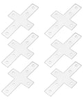 Six Piece Cross Shape Corner Brackets For 3030 Aluminum Extrusion Carbon Steel Joint Plates Silver Outside Mounting Fasteners