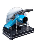 Badass Heavy Duty Chop Saw For Steel And Wood, Adjustable Bevel Angle Cutter With Rock Solid Cast Iron Base for precise cuts.